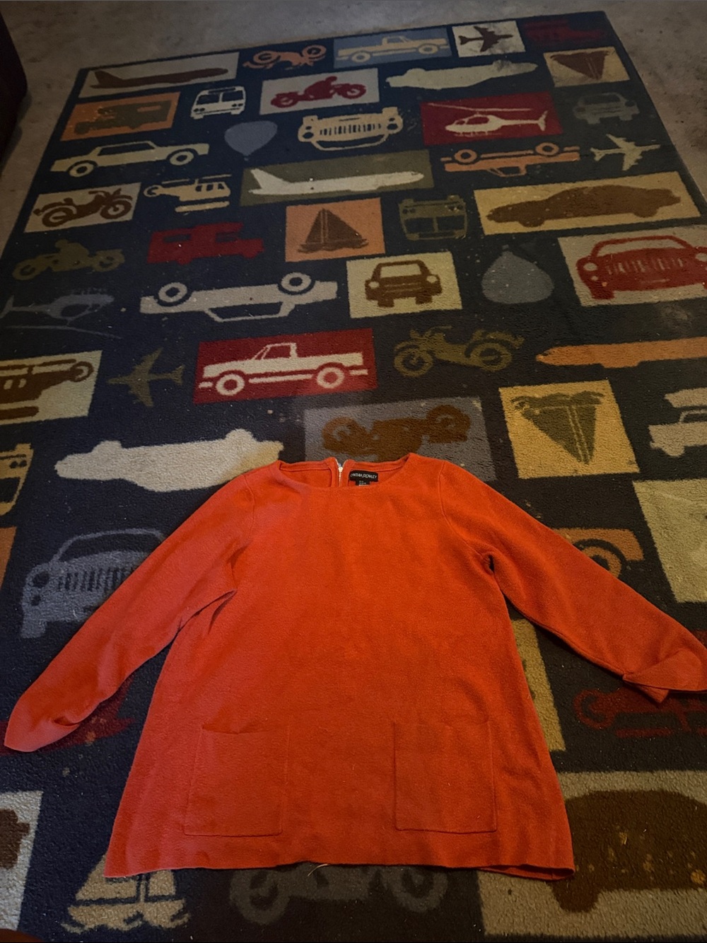 Cynthia Rowley Men's Crewneck Sweater in Bright Orange
